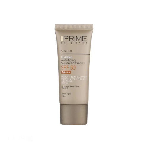 کرم ضد آفتاب بی‌رنگ SPF50 پرایم