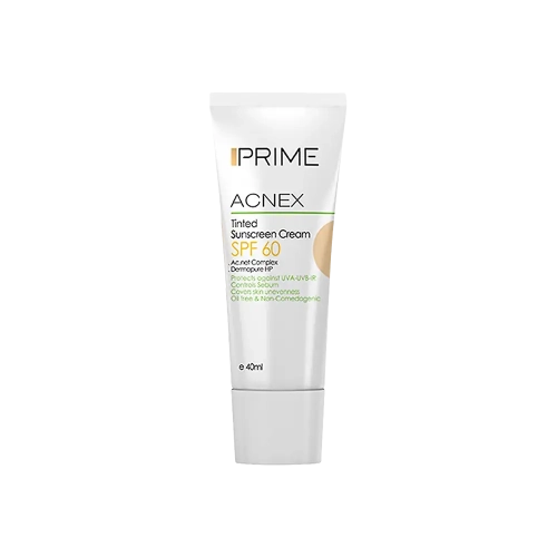کرم ضد آفتاب رنگی Acnex SPF60 پرایم