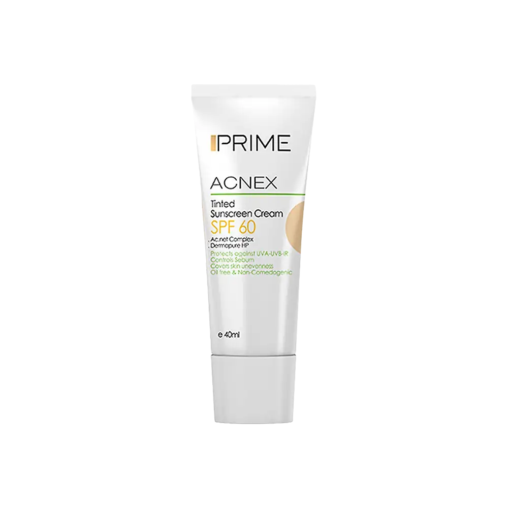 کرم ضد آفتاب رنگی Acnex SPF60 پرایم