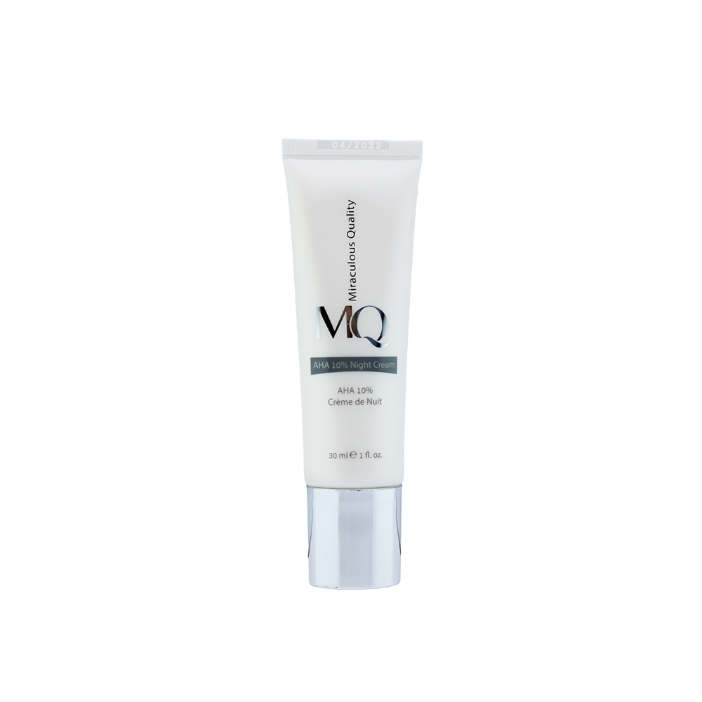 کرم لایه بردار ام کیو مدل AHA 10% NIGHT CREAM حجم 30 میلی لیتر
