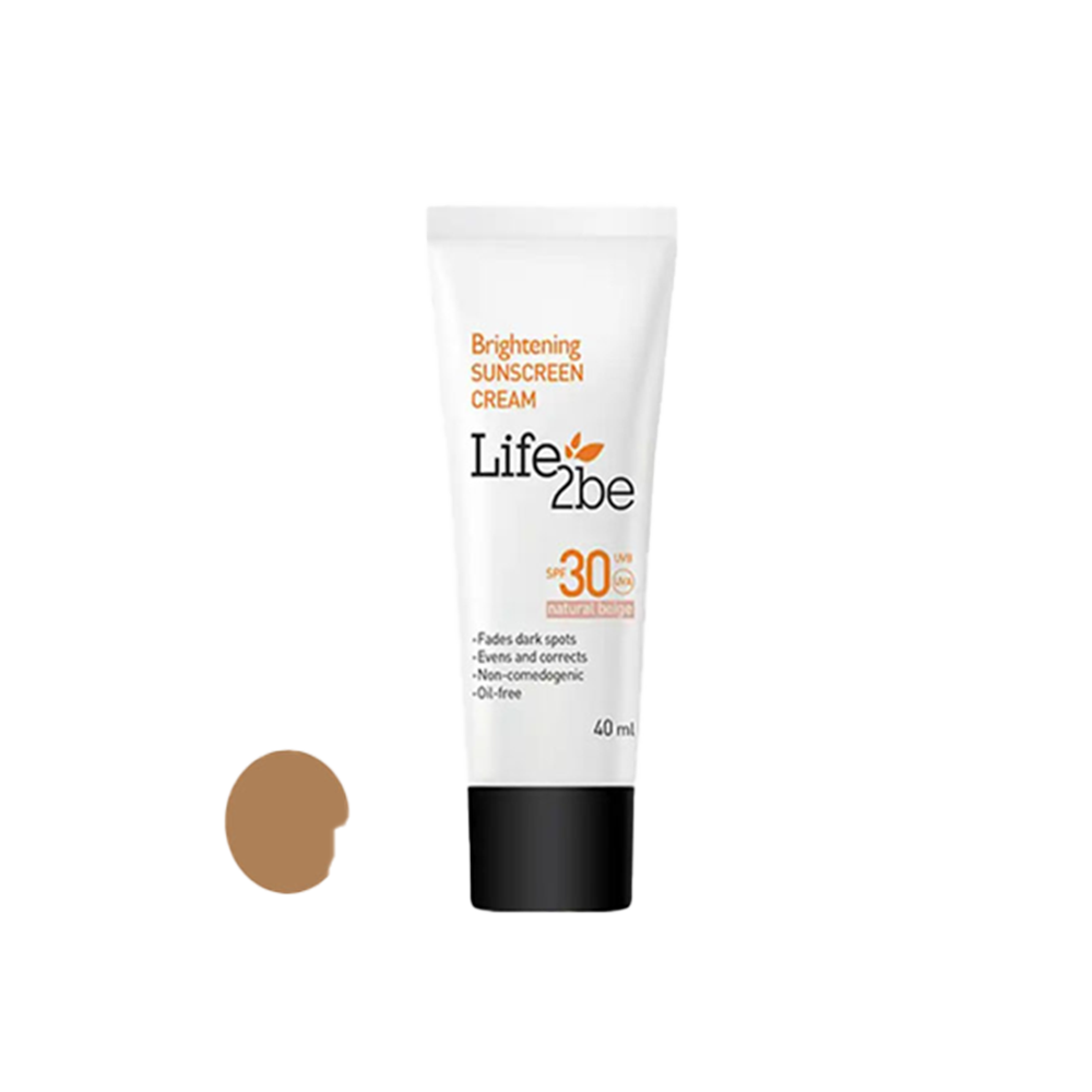 کرم ضد آفتاب رنگی لایف توبی spf30 مدل NB مناسب برای انواع پوست حجم 40 میلی‌ لیتر