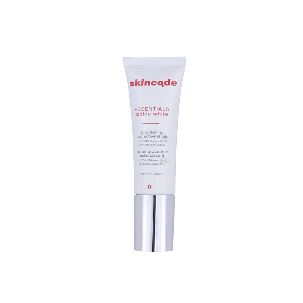 فلوئید ضد آفتاب بی رنگ صورت اسکین کد SPF50 مدل ALPINE محافظ UVA مناسب برای انواع پوست حجم 30 میلی لیتر